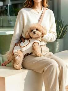 Multifunctional 3 In 1 Dog Harness Bag With Storage Pocket, Portable Handheld Crossbody Pet Carrier Vest For Small Dogs Walking Travel - Multicolor - View 3