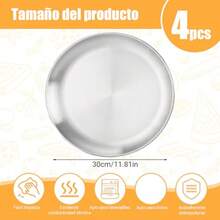 Pizza Baking Pan & Pizza Molds - Silver - View 3
