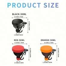 2pcs Protein Powder Portable Container Funnel - Mini Funnel With Keychain And Key Ring, Water Bottle Funnel, Suitable For Water Bottles And Shaker Cups - Multicolor - View 4