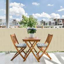 Sunrise 3' X 6' Balcony Privacy Fence Screen Cover With Zip Ties Outdoor Screen Fence UV Protection For Deck Patio Backyard Apartment Pool Porch Beige - Beige - View 3