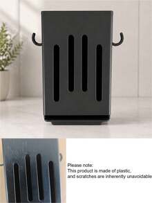 1pc Wall-Mounted Kitchen Utensil Rack With Drip Tray, Multi-Function Self-Draining Spoon, Fork And Chopstick Storage Box, Space-Saving Utensil Organizer, Suitable For Spoons, Forks And Chopsticks - View 9