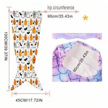 Wearable Mermaid Tail Blanket, Halloween Flannel Wearable Blanket, Super Soft Comfortable All-Season Mermaid Style Wrap Blanket, Birthday Christmas Dreamy Gift, Suitable For Lovers - Multicolor - View 10