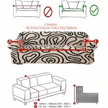 1PC Artistic Abstract Swirl Pattern Cationic Carved Texture Sofa Cover, Full Stretch Sofa Protector, Home Sofa Anti-Dirt Anti-Dust Cover, Machine Washable And Dry Cleanable, Suitable For 1/2/3/4 Seater Sofas, Autumn/Winter Style - Multicolor - View 14