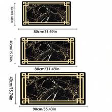 Luckybutterfly 1PC Black Gold Marble Large Mouse Pad, Luxury Geometric Border Non‑Slip Extended Desk Mat For Gaming Office Laptop Keyboard Decor - Black and White - View 10