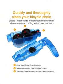 Set Pembersih Rantai Sepeda 1/4 buah, Alat Pembersih Rantai Sepeda Gunung dengan Sikat Besar dan Pelat Penekan - MultiWarna - View 5