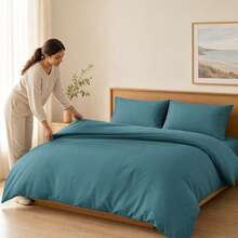 POLIGONO Duvet Covers Sets - Teal Blue - View 3