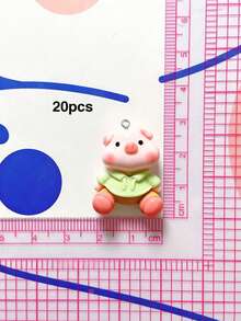10/20/100pcs Glossy Cartoon Animal Pendants DIY Handmade Keychain Charms Bag Accessories - Multicolor - View 16