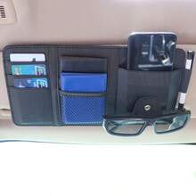 1pc Car Sun Visor Organizer Storage Bag, Multi-Function Sunshade Storage Clip, Car Interior Decoration Storage Cover - Car Storage Clip - View 6
