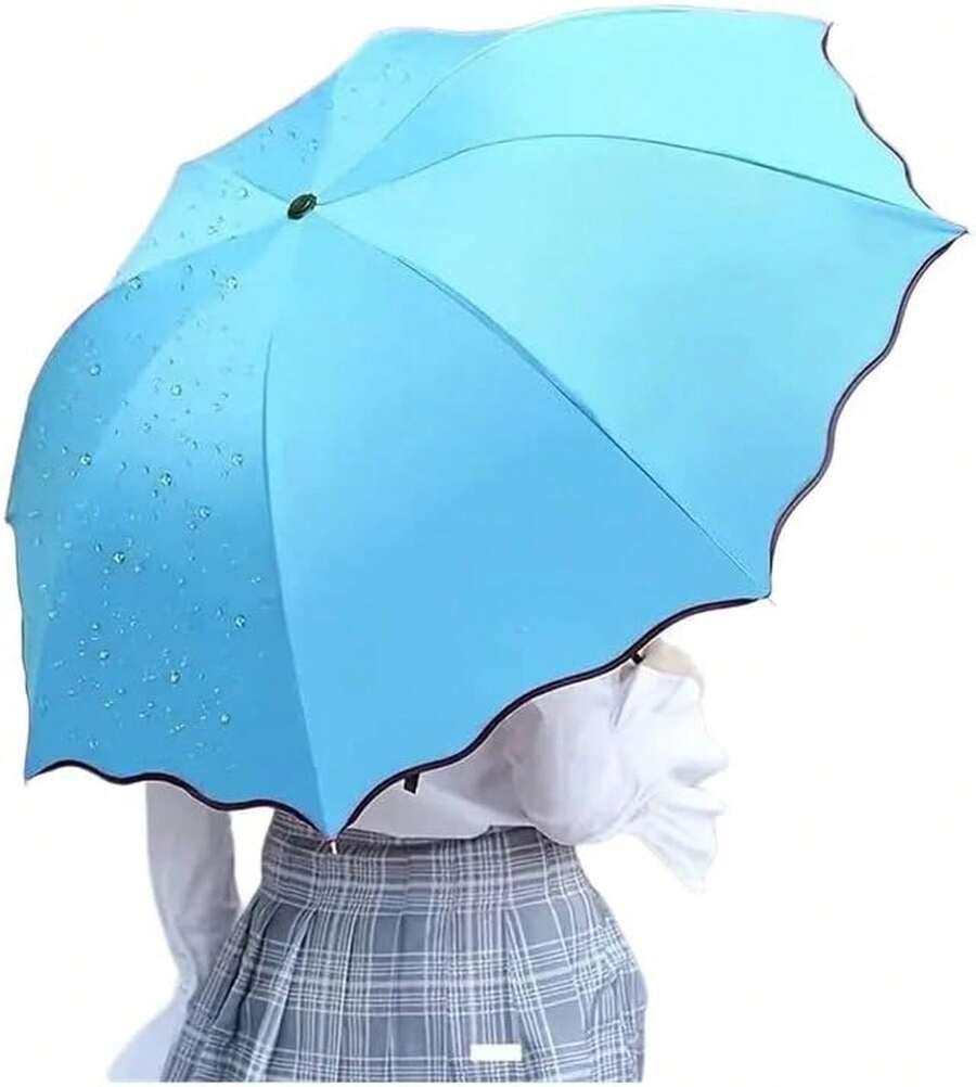 Outdoor Parasol, Stand And Base - Sky Blue - View 1