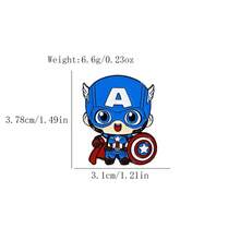 1pc Superhero Enamel Badge Chibi Giant Captain Cartoon Metal Brooch Backpack Lapel Pin Accessory - Multicolor - View 9