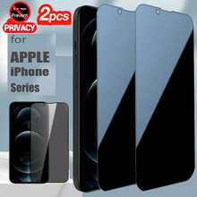 XINHONGYU Privacy Phone Screen Protector 2pcs Privacy Anti-Spy Tempered Glass Screen Protector Compatible With IPhone 17 16 15 14 13 12 11 Pro Max Mini XR X XS Max 7 8 Plus SE 14 Plus 17 Air Fashion Mother's Day Gift - Black - View 41
