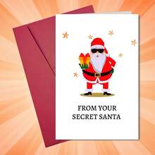 1 Set Secret Santa Card Set With Envelopes - Self-Sealing Blank Christmas Cards, Suitable For Parties, Weddings, Birthdays - With Name/Message Space, Perfect For Anonymous Fun Gift Exchange ( Design) - Sets - View 1