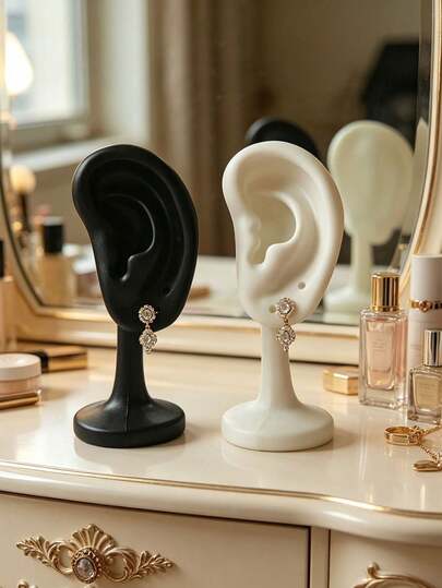 1pc Realistic Ear Display Stand, Jewelry Store Earring Display Prop, Suitable For Earring Storage And Display, Photography Backdrop Use, Realistic Design, Delicate Texture, Convenient For Displaying Various Earrings, Jewelry Accessories Photography Display Practical Auxiliary Prop