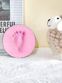 100 Days/1st Birthday Gift Newborn Growth Keepsake Clay For Handprint And Footprint (Ribbon Not Included) S Size Mold Diameter 9cm M Size Mold Diameter 12cm (Random Mold Shape) - Multicolor - View 7