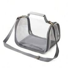 Parrot Bird Carrier Bag, Breathable Pigeon Lizard Hamster Travel Cage, Portable Bird Carrier, Small Pet Supplies, Transparent Panoramic - Grey - View 6