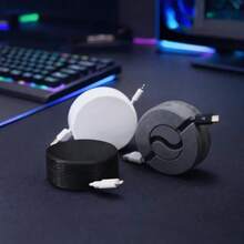 Organizador De Cabos Carregador Celular Compacto Até 2m | Organizador Compacto para Cabos USB, Tipo-C e Fone - Branco - Visão 6