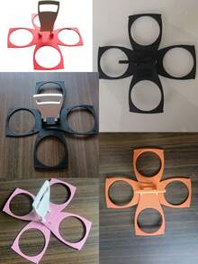 Foldable 4-Cup Beverage Carrier, Portable Coffee/Beer/Soda Cup Holder For Car, Camping, Takeout, Party - Multicolor - View 10