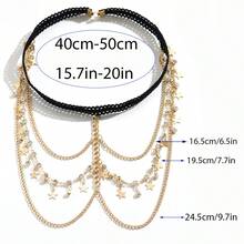 1pc Y2K Vintage Multi-Layer Stacked Leg Chain, Feminine Decorative Body Chain, Fashion Accessory - H0041G - View 4