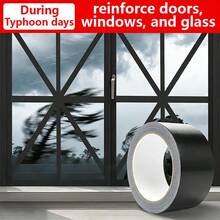 Multifunctional Fabric-Based Windproof Sealing Tape, High-Adhesion Door And Window Glass Gap Filler Strip, Waterproof Sound-Insulating Cold-Proof Self-Adhesive Tape, Removable Without Residue, Suitable For Home Kitchen Bathroom, Industrial Joint Gap Repair And Sealing - Black - View 6
