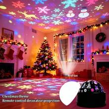USB Plug & Play Christmas Projection Light 2-In-1 Night Light, Snowman, Reindeer, Christmas Tree Pattern Holiday Party Atmosphere Decorative Light - Multi-color light - View 14
