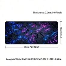 1pc Creative Fashion Geometric Design Extended Gaming Mouse Pad, Large Gaming Mouse Waterproof With Rubber Base, Non Slip Desktop Pad, Suitable For Home And Office, Abstract Painting - View 17
