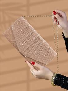Women Clutches - Champagne - View 3
