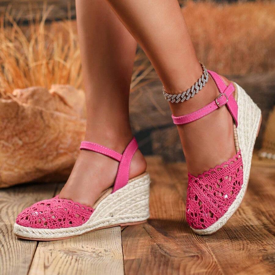 Women Wedges & Platform - 玫紅色 - 查看 1