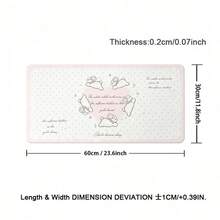 1pc Pink Girl Leather Mouse Pad, Large XXL Cute Angel Non-Slip Cute Girl Desktop Decor, PC Gamer Laptop Keyboard Office Accessories, Leather Desk Mat, Suitable For Office, Home, Workbench And Gaming - View 13