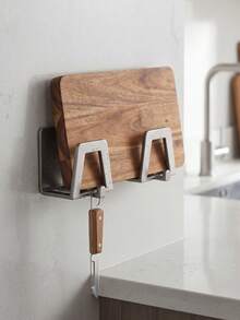 2pcs Stainless Steel Wall Hooks, Easy Installation, Multi-Functional Storage, Suitable For Kitchen, Bedroom And Bathroom. Modern Practical Hooks With Strong Adhesive Backing. - Multiple Styles and Colors - View 3