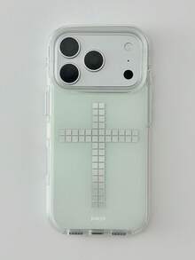 Fashionable Silver Cross Phone Case, Compatible With IPhone 17 ProMax 17 Pro 17 Air 16 15 14 Plus 13 12 Pro Max 11, Luxury Protective Soft Shell - Cross - View 5