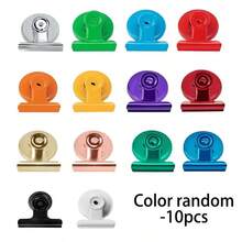 Refrigerator Magnetic Clips, Heavy‑Duty Spring Loaded Magnet Clips, For Kitchen Cabinet & Metal Surfaces, Household Office Workers, Popular Fridge Magnets, Multicolor Random 1/5/10Pcs Food Bag Photo Note Holding Clips - Multiple Styles - View 9