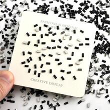 Small Nail Art Rhinestones, Glass Asymmetrical Flat Back Rhinestones, For Nail Art DIY, Phone Cases, Hair Accessories, Mini Jewelry Accessories. - Black-square 3x3mm - View 15