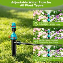 Adjustable 2-In-1 Drip Irrigation Emitter, Quick Connect Components, Easy To Connect Irrigation Pipes, Suitable For Specific 6mm Irrigation Hoses In Gardens, Lawns, And Raised Beds. - A - View 8