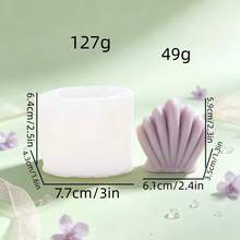 1pc Creative Handmade Small Shell Scented Candle Home Fragrance Gift Souvenir Fragrance Shaped Candle Silicone Mold - White - View 2