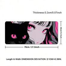 Anime Girl Extra Large Mouse Pad, Game Table Pad, Large Keyboard Pad, Washable, Rubber Anti Slip Bottom, Gift Mouse Pad, Desktop Protection Pad, Study Table Pad, Multiple Sizes Available, Computer Keyboard Pad, Laptop Pad - View 18