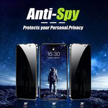 CASECOPS 2Pcs Privacy Tempered Glass Screen Protector, Front HD Display, Side Privacy Protection, Compatible With 18 Pro Max/18 Pro/17/15/16/14/13/12/11 Models, Anti-Peeping Tempered Glass, Birthday Gift, Sleek Phone Accessory - Clear - View 6