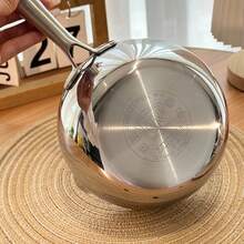 18/10 Stainless Steel Wok, 3-Ply Steel Soup Pot, Thick Uncoated Yukihira Pot, Milk Pot - View 3