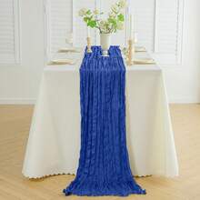1pc Cheesecloth Table Runner, Semi-Transparent Gauze Tablecloth, Bohemian Or Rustic Style Wedding Table Decor, Suitable For Wedding Decoration, Arch Drapery, Bridal Shower, Holiday Party Decor - Multicolor - View 41