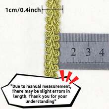 5M/20M 1cm DIY 蕾絲飾邊緞帶手工金銀色蜈蚣編織蕾絲飾邊 婚禮禮品包裝用品 縫紉配件 衣物派對裝飾 - 彩色 - 查看 3