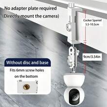 1‑2Pcs White Clip‑On Camera Bracket, Multi‑Angle Rotatable Adjustable Mount, No‑Drill Installation For Security Cameras - Multi-color - View 9
