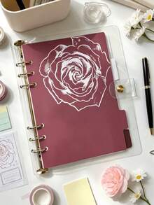 1 Set (6pcs) Rose Prologue Series Loose-Leaf Dividers, 6-Hole Loose-Leaf Notebook Inner Page Dividers, A6 Planner Refill Divider Pages, Floral Pattern, Ins Style, Sketch Rose Pattern Index Classification Pages, Compatible With A6 6-Hole Loose-Leaf Notebook Planner Storage Decoration Accessories, Back To School - Divider - View 8