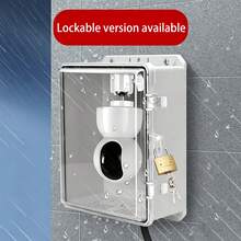 1‑2Pcs White Waterproof Junction Box With Cover, ABS Plastic Shell With Stainless Steel Lock, Outdoor Weatherproof Electrical Enclosure - Multi-color - View 4