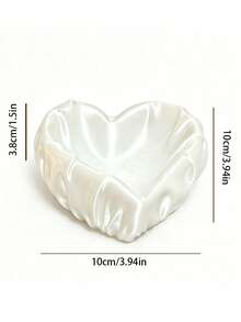 Beautiful Heart-Shaped Jewelry Storage Tray, Cute Decorative Ring Dish Suitable For Bedroom Vanity Home Decor - Multicolor - View 7