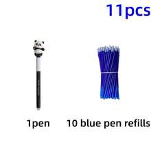 11pcs Erasable Neutral Pen Set, Includes 1 Pen + 10 Refills (Blue Ink), Pen Body With Built-In Eraser. Suitable For Note-Taking, Daily Writing, High-Quality Office And Student Stationery, Great Birthday Gift - Multicolor - View 16