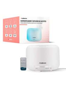 Redlemon Humidificador y Difusor de Aceites Esenciales Luz LED 12 Colores (500ml) - Sin niebla - Ver 11