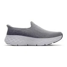 Skechers Men's MAX CUSHION Series SLIP-INS Hands-Free High-Rebound Thick-Sole Cushioned Breathable Casual Walking Shoes - Dark Grey - View 3