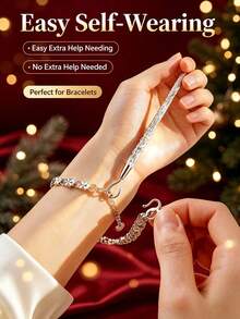 Bracelet Clasp Assistant, Quick And Convenient Daily Wear Helper, Effortless Jewelry Sliding Wrist Accessory, Fashion Metal Wear Buffer, Jewelry Assistant Tool For Adjusting Watch Band Buckle - Multicolor - View 5