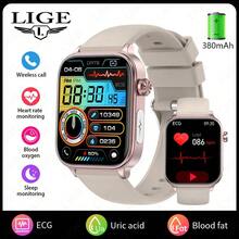 LIGE New Smart Watch, Blood Pressure, Heart Rate, Blood Oxygen Detection, IP68 Waterproof, 100+ Sports Modes, Activity Tracking, Voice Assistant, Multi-Function Health Watch - Black - View 15