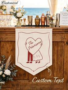 Banner Pernikahan dengan Nama Keluarga Kustom, Banner Nama Pernikahan, Perlengkapan Foto Pernikahan, Banner Logo Pernikahan yang Dipersonalisasi, Banner Hadiah Pengantin Baru, Dekorasi Pernikahan Luar Ruangan, Perlengkapan Foto - MultiWarna - View 6