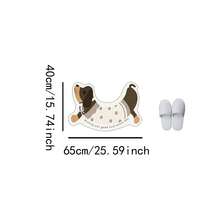 1pc Bathroom U-Shaped Rug, Cute Puppy Print Bath Mat, Artistic Contour Design, Toilet Front Decorative Carpet, Place At Shower Door, Easy-To-Clean Home Decor Rug, Enhances Home Experience. Soft Texture, Comfortable Foot Feel, Suitable For Bathroom, Sink Area, Entryway And More - Multicolor - View 3